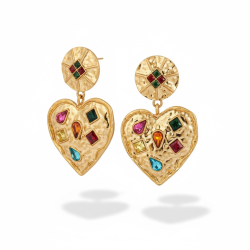 �reringe � Eksklusive hjerter med farvede sten