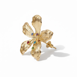 �reringe � Blomst med farvede zirkonia