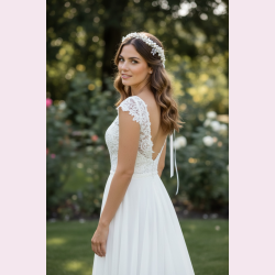 H�rsmykke med perler og satinb�nd