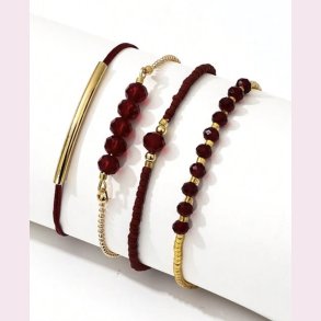 Armb�ndss�t � Smukke bordeaux / m�rker�de nuancer