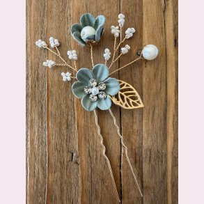 H�rn�l med gr�n blomst�- Forgyldt