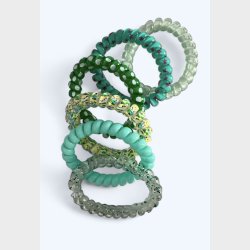 Spiral elastikker  grnne nuancer  og mnster