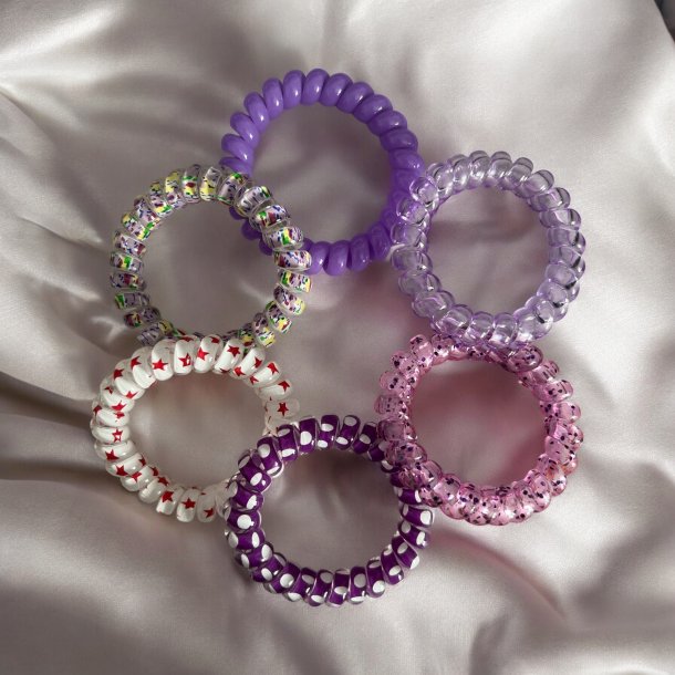Spiral elastikker  Lilla nuancer  og mnster