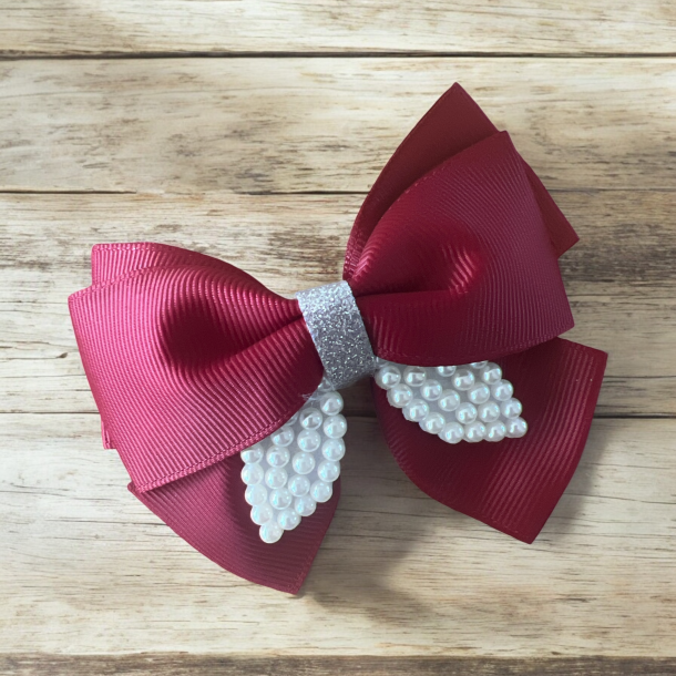 2 stk. smukke rde sljfe hrclips 