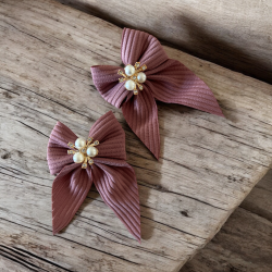 2 stk. smukke sljfe hrclips Rosa 