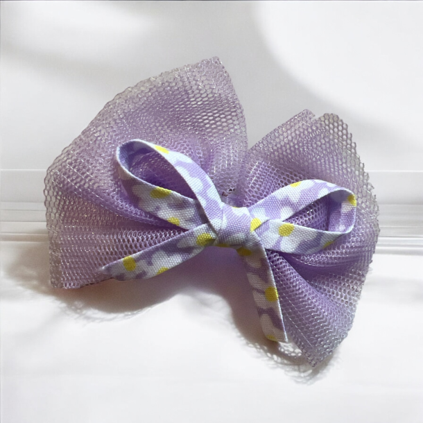 5 Sm sde hrspnder i lilla farver 