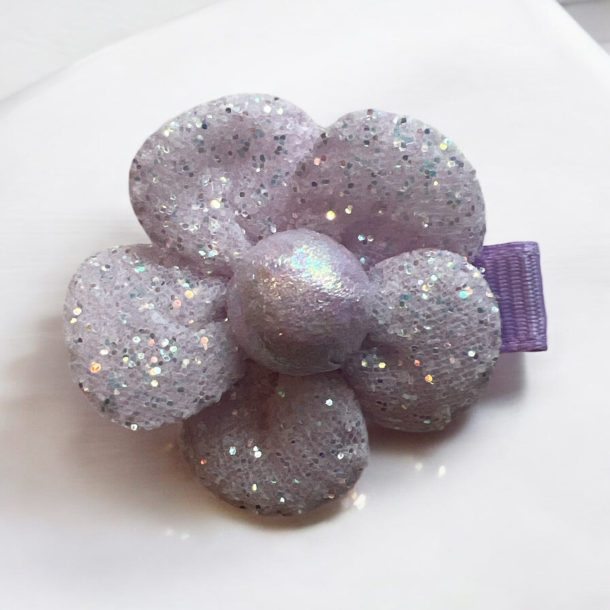 5 Sm sde hrspnder i lilla farver 