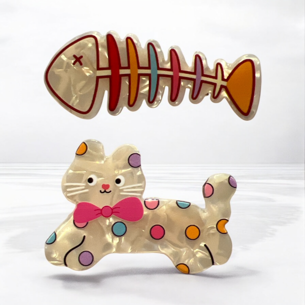 Sdeste hrklemmer med kattemotiv