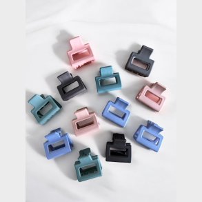 8 stk sde matte hrklemme i assorteret farver