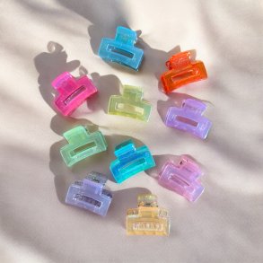 10 sm sde assorteret hrklemmer i forskellige perlemor farver