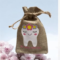 MY TOOTH FAIRY BAG- Lille sde tandfe med blomster 