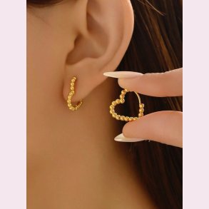 Smukkeste hjerte reringe - Forgyldt