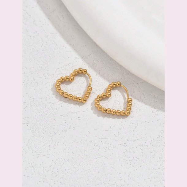 Smukkeste hjerte reringe - Forgyldt