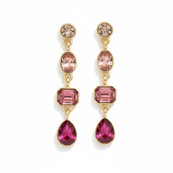 �reringe med rosa sten