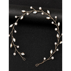 Hr smykke med fine hvide perler