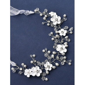 Hr smykke med de smukkeste detaljer og sm blomster - Slv 