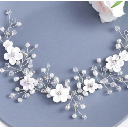 Hr smykke med de smukkeste detaljer og sm blomster - Slv 