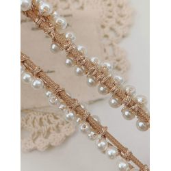 2 stk. Elegante hr elastikker med hvide perler