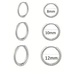 6 stk. Hoops reringe - Slv