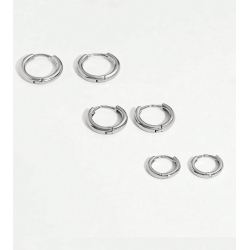 6 stk. Hoops reringe - Slv