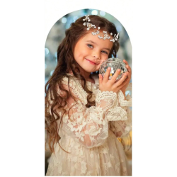 Hrbnd med de smukkeste rhinestone og smukke perler og blomster