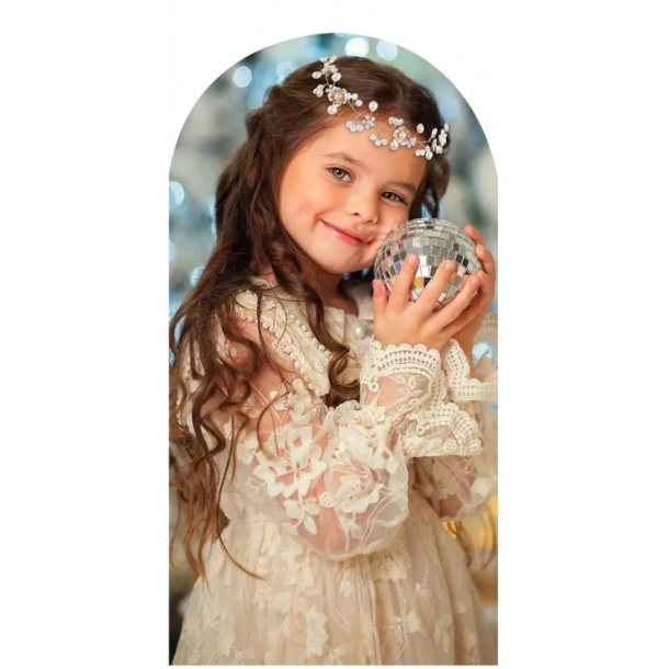 Hrbnd med de smukkeste rhinestone og smukke perler og blomster