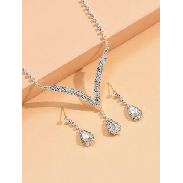 Smykkest med halskde og reringe - Slv