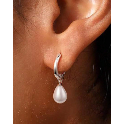 Elegante reringe med fine hvide perler - Slv