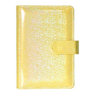 Luksus A6 Cash Stuffing binder - Gul med glimmer