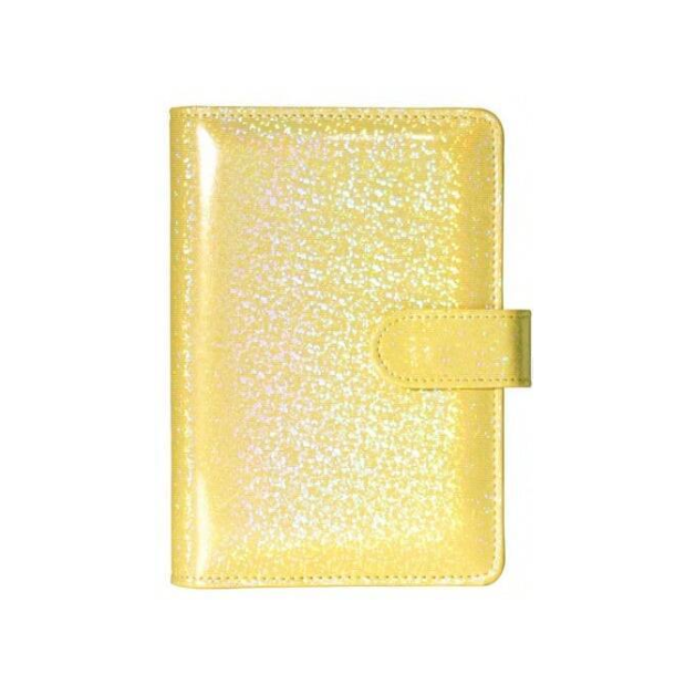 Luksus A6 Cash Stuffing binder - Gul med glimmer