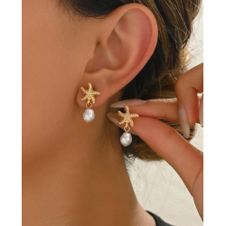 reringe med sstjerne og smuk hvid perle