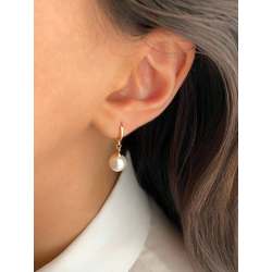 Utrolig smukt smykkest med hvide perler - Forgyldt