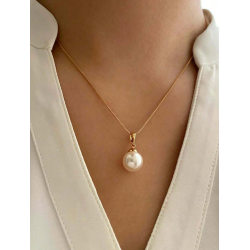 Utrolig smukt smykkest med hvide perler - Forgyldt