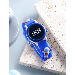 Ur med astronaut og LED lys - Bl