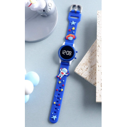 Ur med astronaut og LED lys - Bl