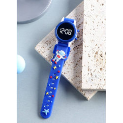 Ur med astronaut og LED lys - Bl