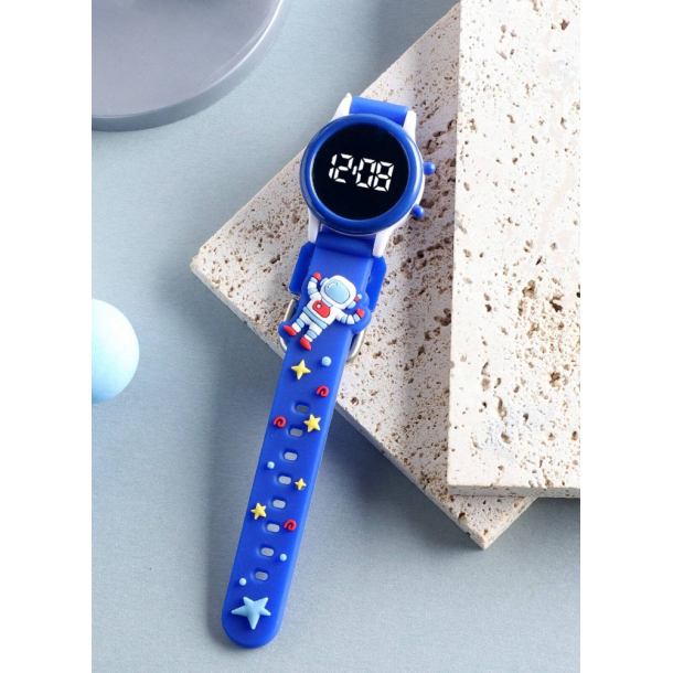 Ur med astronaut og LED lys - Bl