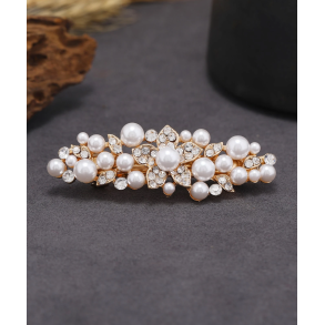 Patentspnde med smukke perler og rhinesten 