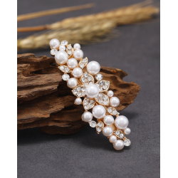 Patentspnde med smukke perler og rhinesten 