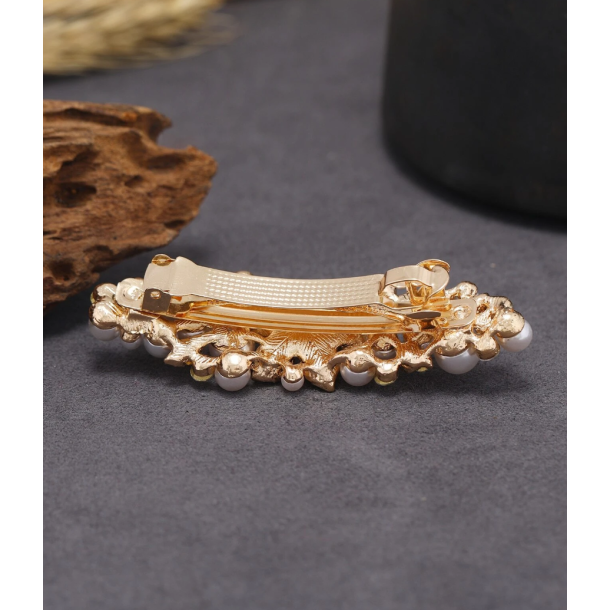 Patentspnde med smukke perler og rhinesten 