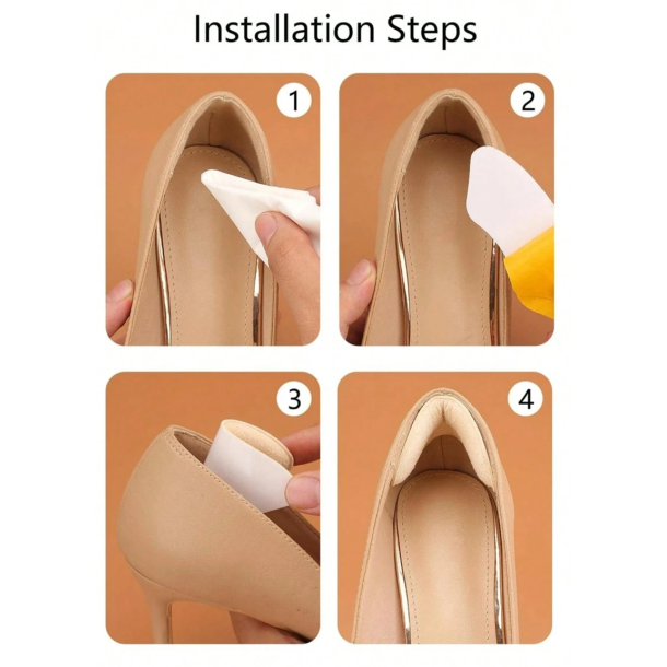 2 stk. selvklbende pads til hje hle - Nude