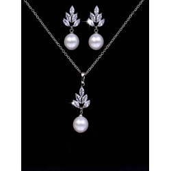 Smykkest med halskde og reringe - Slv