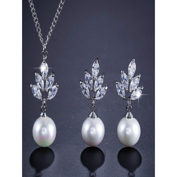 Smykkest med halskde og reringe - Slv