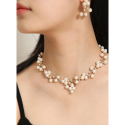 Smykkest med halskde og reringe - Forgyldt