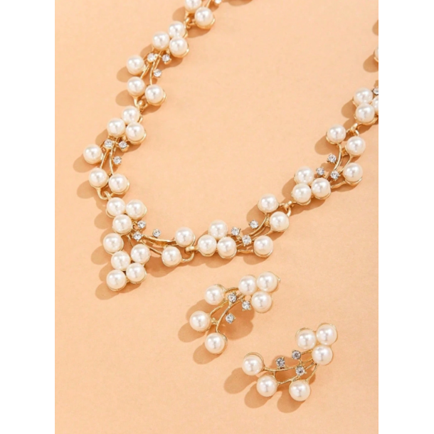 Smykkest med halskde og reringe - Forgyldt