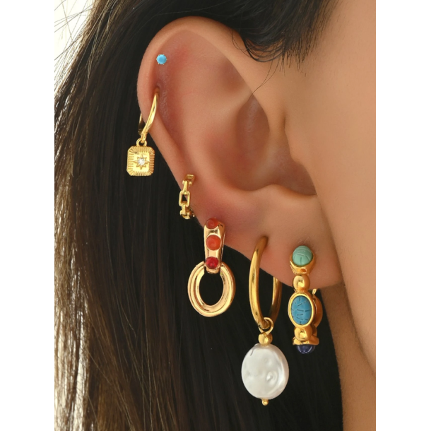 Forgyldt reringe st - 6 stk.