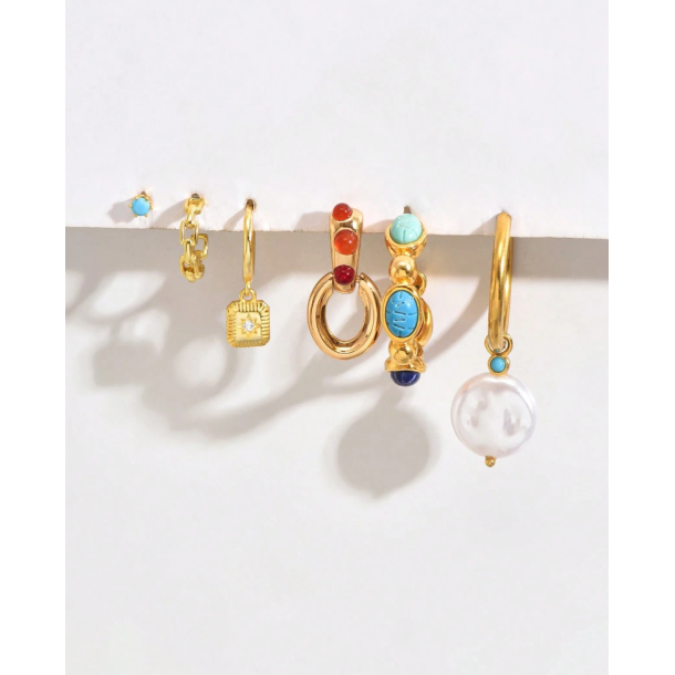 Forgyldt reringe st - 6 stk.