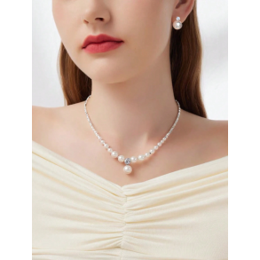 Smykkest med halskde og reringe - Slv