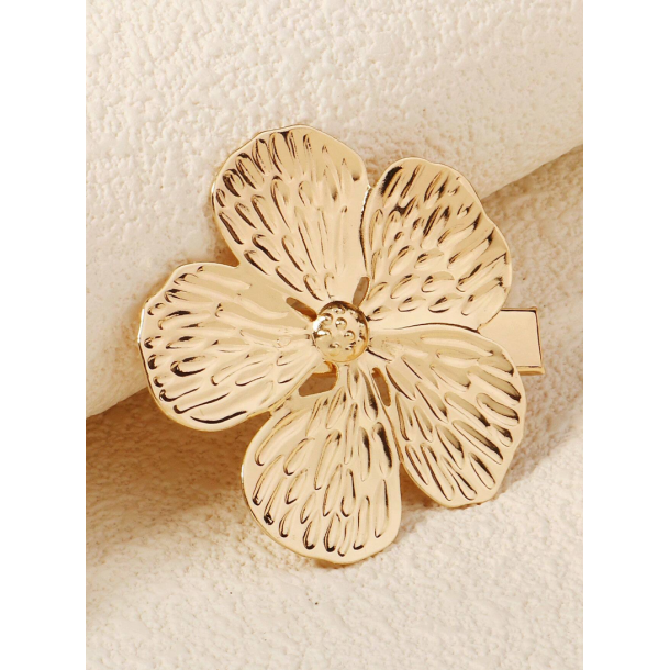 3 stk. Blomster hrspnder - Forgyldt