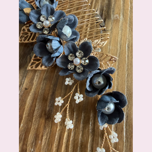 H�rsmykke s�t � blomster &amp; perler (3 stk)